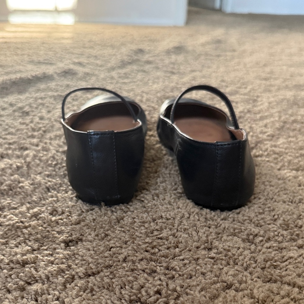 Madewell Greta Black Leather Flats - Picture 3 of 5